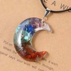 7 Chakra Natural Stone Orgone Pendant Orgonite Unisex Healing Reiki Necklace