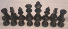 Hand Carved Chessmen  1940 s Vintage  - France - E s  Lowe Co  Ny         Complete  