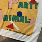 Vintage 80s Bud Light Spuds Mackenzie Party Animal  Huge Towel Budweiser 50x65