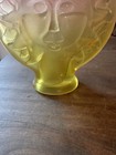 Vintage Yellow Sun Glass Bottle Vase 7   t