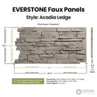 Ekena Millwork Everstone Acadia Ledge Faux Stone Panel  49 w X 25 1 2 h X 1