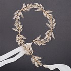 Crystal Bride Wedding Hair Vine Gold Rhinestone Headpiece Pearl Bridal Hairband