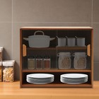 Kitchen Pantry Sideboard Bamboo Small Storage Cabinet Sliding Door Cupboard 