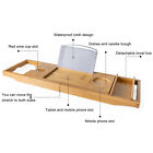 Bamboo Bath Tray Shower Book Wine Glass Holder Bath Tub Shelf Phone tablet Rack