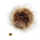 6 Pcs 4 3 Inch Diy Faux Fox Fur Pom Pom Ball With Press Button For Knitting Hats