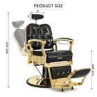Recline All Purpose Heavyduty Hydraulic Barber Chair Salon Spa Beauty Black gold