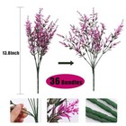  Artificial Faux Plants Flowers Outdoor Spring 36 Bundles Fuchsia