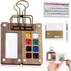 Mini Watercolor Paint Set Pocket Travel Water Color Set With 12 Color Sketchbook