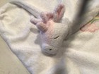 Angel Dear Unicorn Rainbow Security Blanket Lovey White Baby Pink Plush Sleeping
