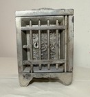 Antique 19th Century Cast Iron Je Stevens Jewel Safe Deposit Lockable Still Bank