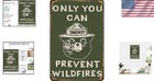 Charming Smokey Bear Vintage Metal Sign - Perfect For Home Or Office  8x12 Inch