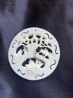 Vintage Intricately Hand Carved Asian Pagoda Ox Man Necklace Pendant