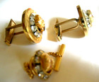 Vintage Mack Truck Bulldog Collectable Gold Tone Cuff Links   Tie Pin