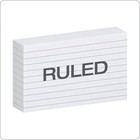 Index Cards  3 X 5 Inches  White  Lined On Front  Blank On Back 500 Count 5 Pack