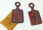 Vintage Bakelite Hair Comb Pick And Mirror Set Hong Kong 5 25    X 2 5   