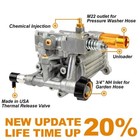 Yamatic 3 4  Shaft Horizontal Pressure Washer Pump 3400 Psi Power Washer Pump