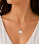 Libra Zodiac Necklace 925 Sterling Silver Cz Constellation Pendant 18 Inch Chain