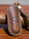 Cowhide Leather Sheath Sleeve Knife Case Holster Swiss Army Knife Hand Stitched
