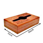Wooden Rectangular Tissue Box Cover Rosewood Napkin Holder Dispenser Brown Decor