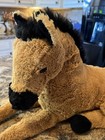 Vtg 2009 Dan Dee Tan Black Mane Laying Down Horse Soft Stuffed Animal