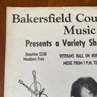 Vtg Bill Woods Bakersfield Country Music Museum Variety Show   Dance Poster Nice