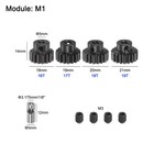 Mod1 Pinion Gear Set 5mm Shaft 16t 17t 18t 19t Gears With 3 17mm Coupler  4pcs 