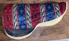 Red tan blue Western Contoured Fleece Barrel Saddle Pad 26   X 33  