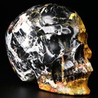 Huge 5 0  Realgar Carved Skull  Super Realistic  Crystal Healing