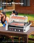 Hot Dog Roller  12 Hot Dog 5 Rollers  Stainless Steel Sausage Grill Cooker  750w
