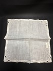 Vintage Handkerchief Hankie 1950s Madeira Embroidery Tag New White On White