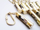 Lot Of 10 Pcs Brass Hourglass Sand Timer - Old Vintage Antique Style Key Chain