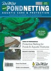 Dewitt Deluxe Pond Netting  30  Black Shade In Multiple Sizes 