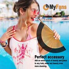 Folding Hand Fan For Women Foldable Chinese Japanese Vintage Bamboo Silk Fan    