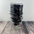 Krosno Jozefina Hand Blown Glass Vase Dark Purple Made In Poland Rare