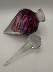 Tear Drop Art Glass Perfume Bottle Signed School Of Visual Arts 2lb 14oz 8 5 l