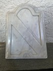 Antique Architectural Salvage 8  Marble Fireplace Mantel Keystone Not Perfect