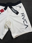 Rvca Bj Penn Shorts Men Sz Med White Mma Ufc Black Belt Fighting Jiu Jitsu Bjj
