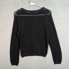 Uniqlo Womens Black  Loose Knit Sweater Size Medium Pullover