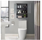Wellfor Bathroom Wall Cabinets 23 5 In W Wood Bathroom Storage Cabinet In Gray