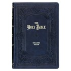 Kjv Bible Midnight Blue Faux Leather Giant Print Index Brand New In Shrink Wrap 