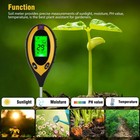 4 In 1 Ph Tester Soil Water Moisture Light Test Meter For Garden Plant Seeding