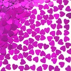 Hot Pink Love Heart Table Confetti - Valentines Day Party Foil Hotpink Heart1