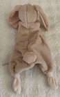 Nwt Mary Meyer Beige Knotted Bunny Silky Security Lovey Baby Blanket Plush