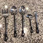Gormet Settings Dark Bronzed Servings For 8 Flatware Plus 5 Piece Serving Set