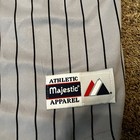 Vintage 80s Majestic Gray Black Pinstriped Blank Baseball Jersey Sz Xl Usa Made
