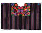Guatemalan Huipil Hand Woven Guatemala Black Pink Floral Embroidered One Size