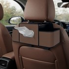 Multifunctional Leather Car Seat Back Hanging Storage Organizer W  2 Cup Holders