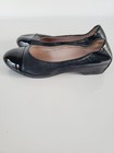 Dansko Shoes Womens 39 Lisanne Cap Toe Ballet Flat Comfort Black Leather Slip On