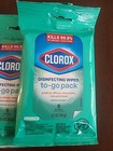  lot Of 6  Clorox Fresh Scent Disinfecting Wipes To-go Packs  9 Wipes   Pack 