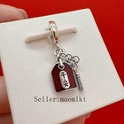 New 925 Sterling Silver Lucky Amulet Double Dangle Charm charm For Bracelet
